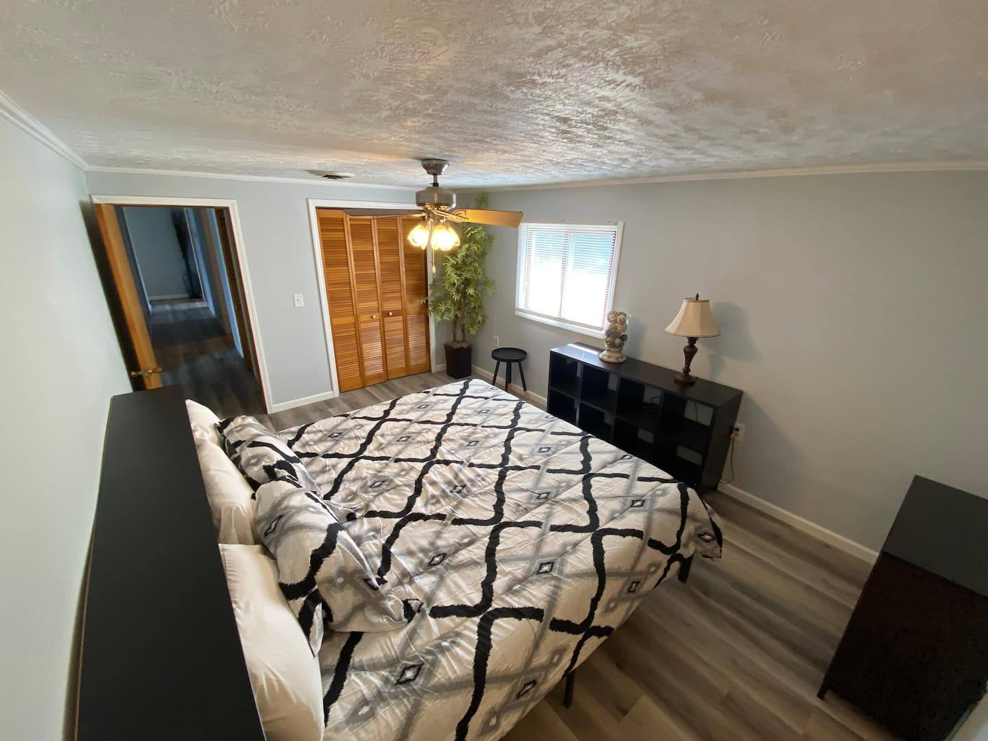 Master bedroom with king bed